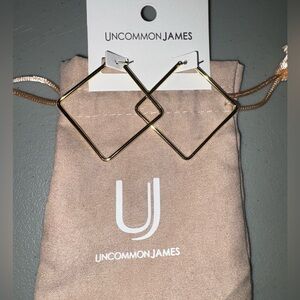 Medium NEW Uncommon James Girl Boss Earrings Geometric Gold Hoops